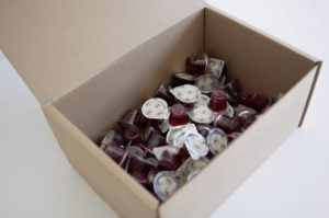 box of 100 pre filled communion cups