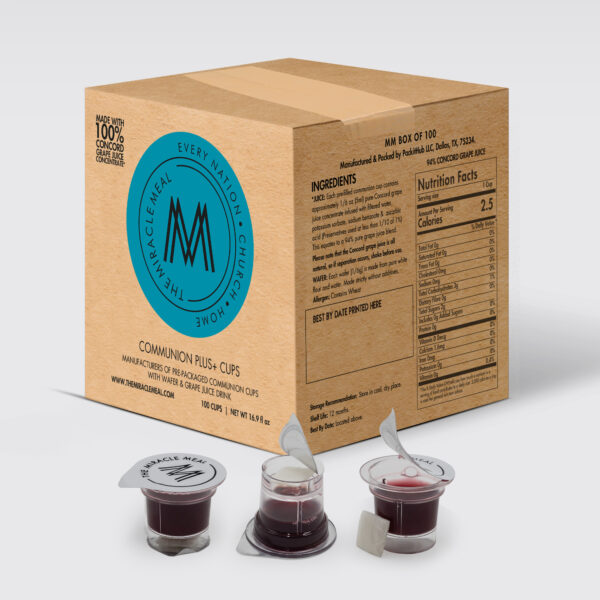 The Miracle Meal Communion Plus+ Cups with 100% Concord Grape Juice & Wafer - Box of 100 - Image 2